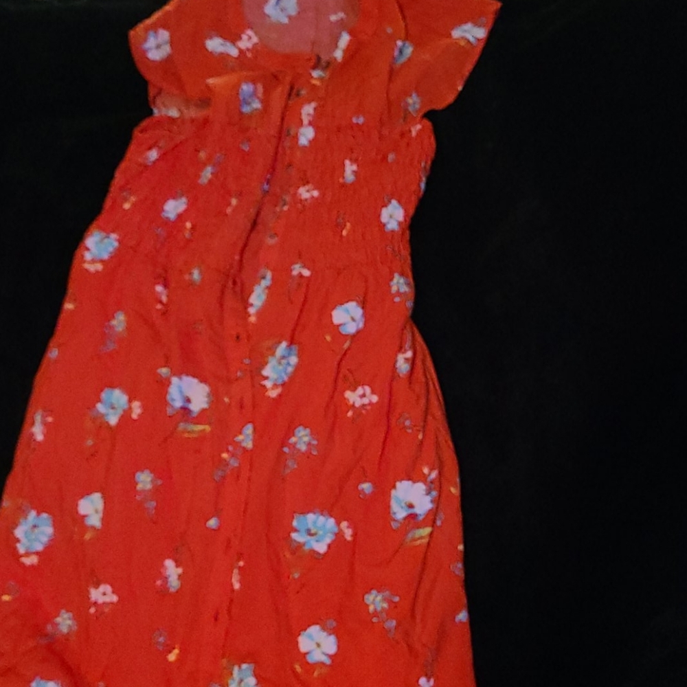 Free people orange floral dress